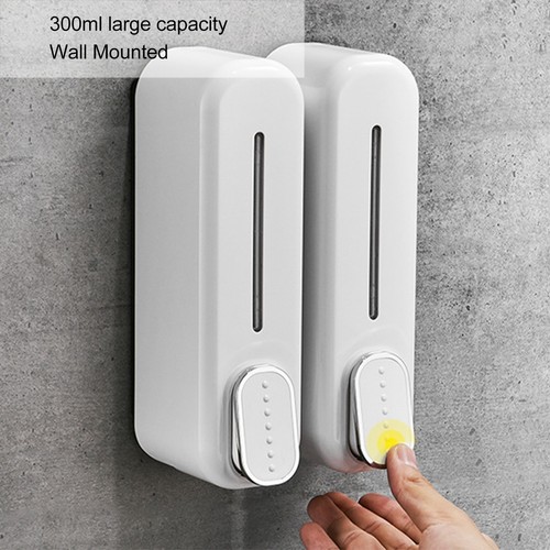 White 300ml manual dispenser - white,